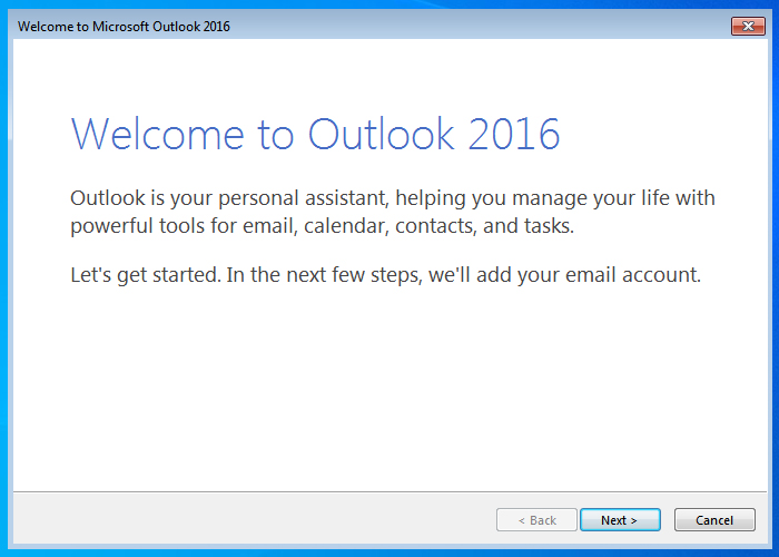 Hướng dẫn cài Outlook 2016 nhận và gửi mail công ty